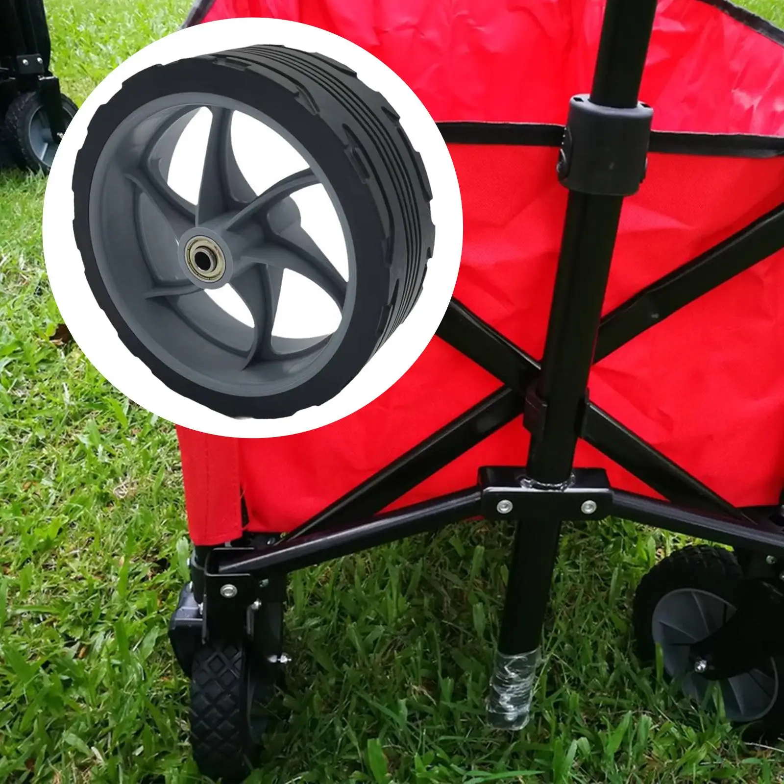 

Колесо для кемпинговой тележки из ПВХ, ширина 6 см, прочная шина для замены на хозяйственной тележке, аксессуар для пляжной тележки