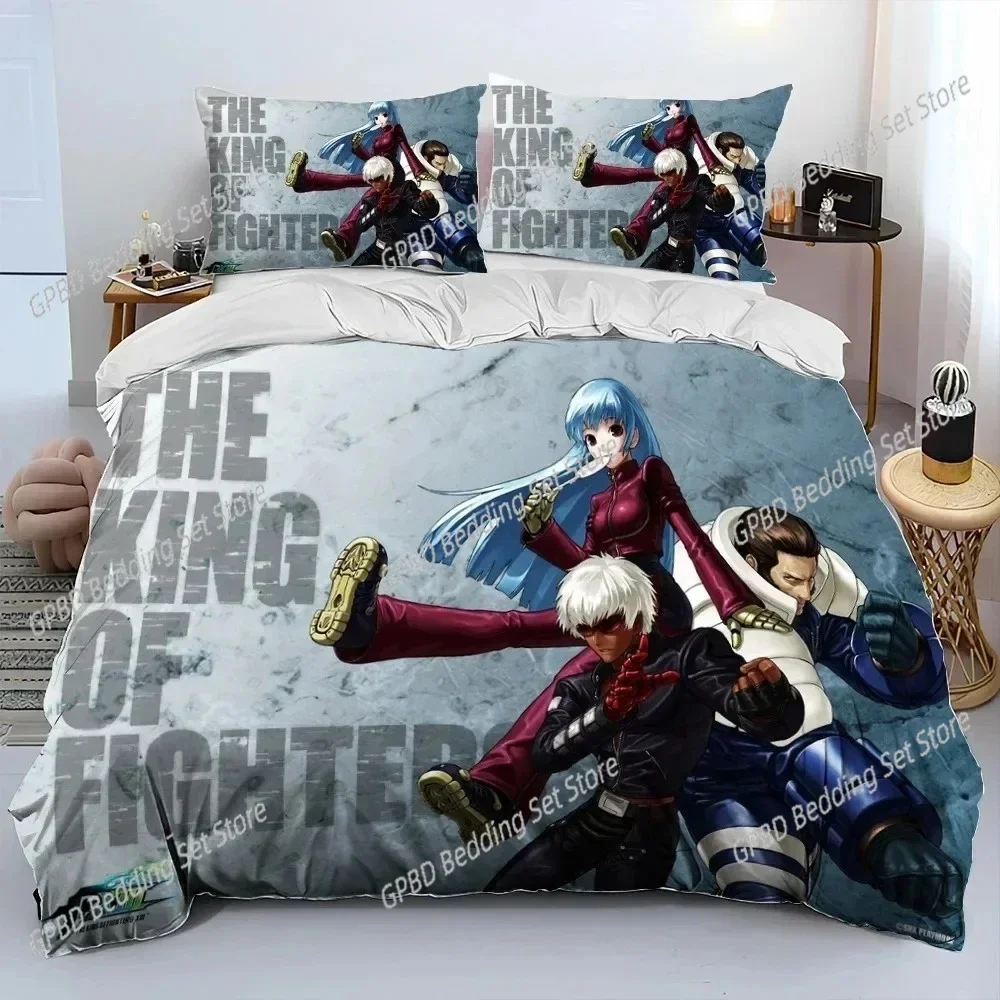 

3D Print King of Fighters Retro Game Bedding Set Single Twin Double Queen King Cal King Size Bed Linen Set