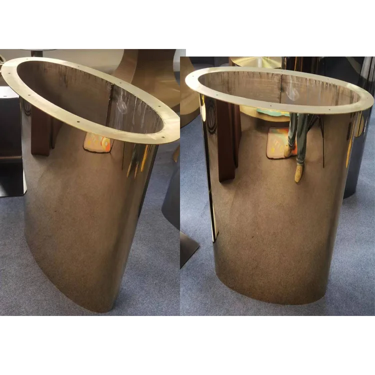 Italian rock slab long table legs light luxury minimalist stainless steel wrought iron table frame