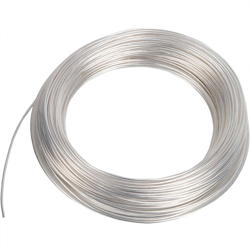 سلك مطلي بالفضة 6N OCC متعدد النواة عالي النقاء سلك نحاسي كريستالي واحد لتقوم بها بنفسك كابل توصيل لحام إشارة مكبر للصوت