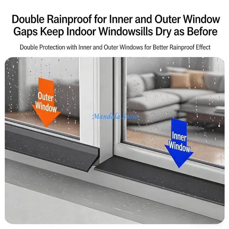 U2JC 5M Long Rubber Window Water Barrier Seal For Effective Moisture Prevention And Easy Installation