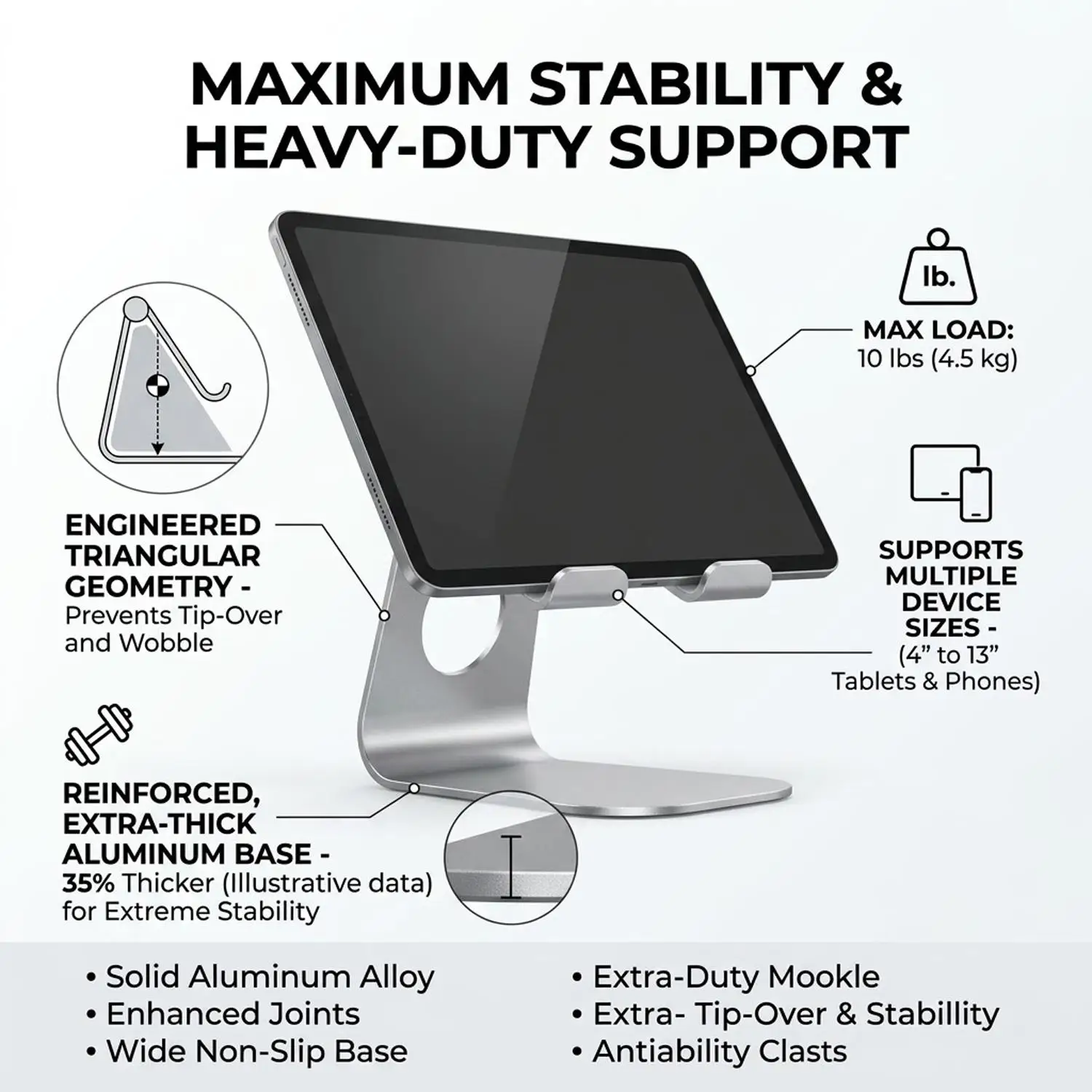 Rotatable Metal Mobile Phone Holder Laptop Stand For iPhone Samsung Xiaomi IPad Pro 2025 Kindle Anti Slip Desktop Tablet Mount