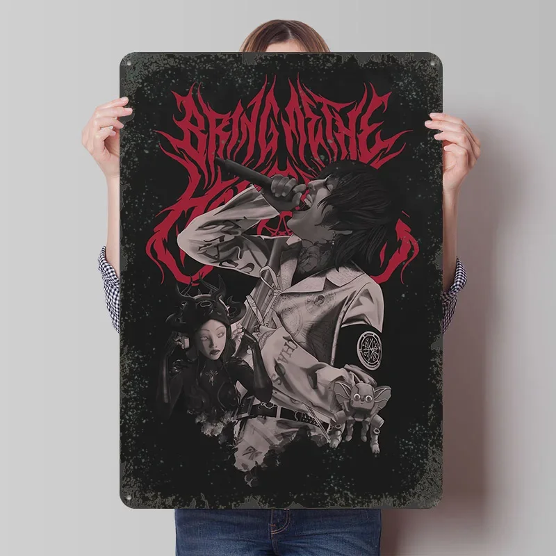 Bring Me The Horizon Tin Plaque Poster Customized Wall Art Retro Vintage Metal Signs for Man Cave Decoration At Home Decor Items