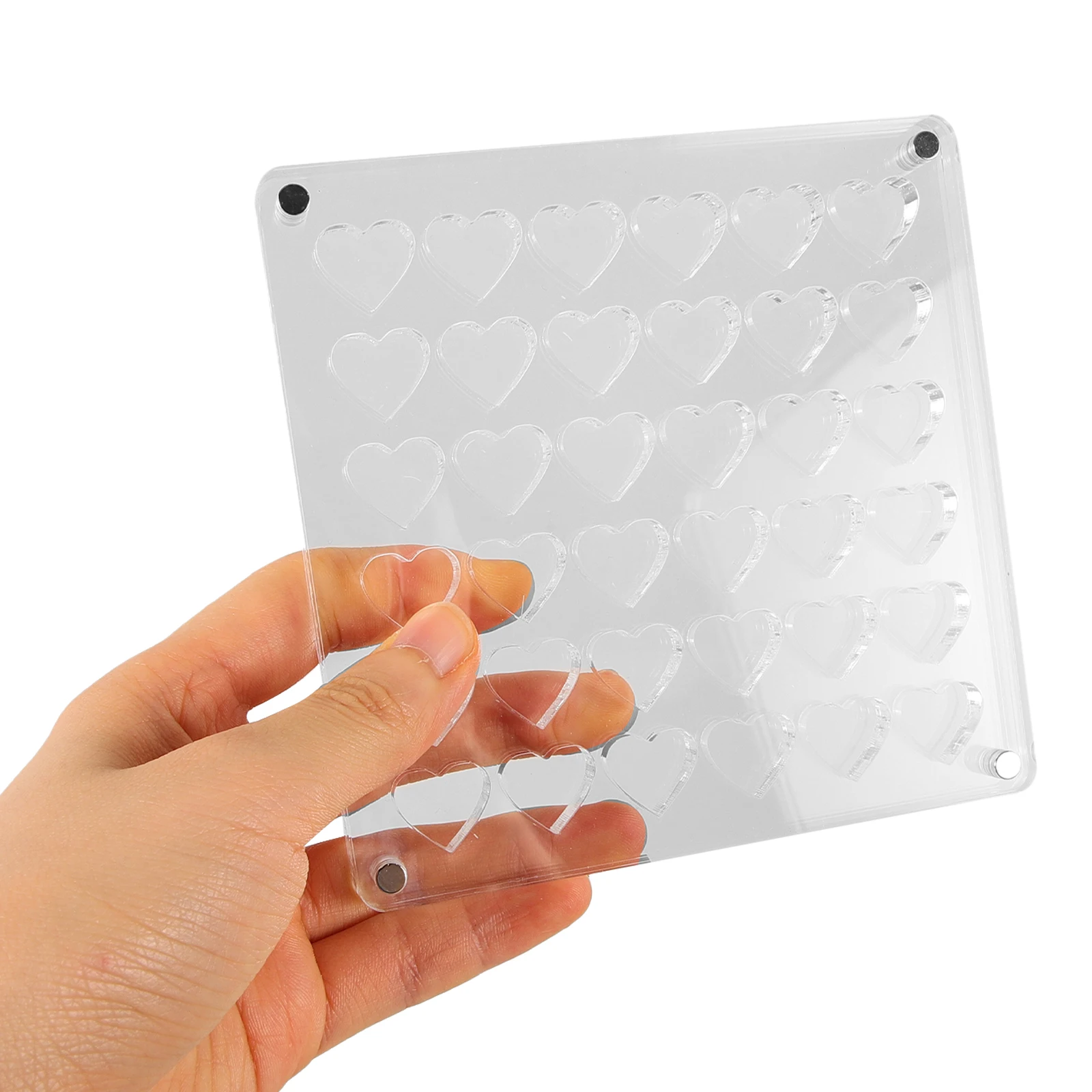 

Magnetic Accessories Box Clear Acrylic Multi Grid Storage for Nail Charms Beads Jewelry Portable Container