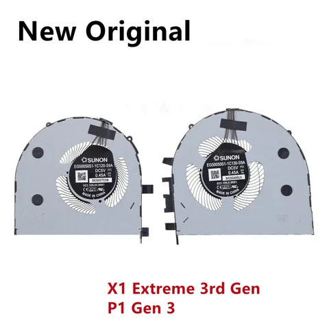 노트북 용 새 원본 Lenovo ThinkPad X1 Extreme Gen3 P1 Gen3 CPU 냉각 팬 GPU 팬 FRU PN:5H40Y67588 5H40Y67590