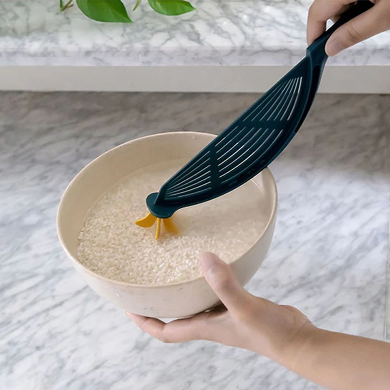 Rice Bean Wash Colander With Hanging Hole Cleaning Sieve Strainer Kitchen Tool