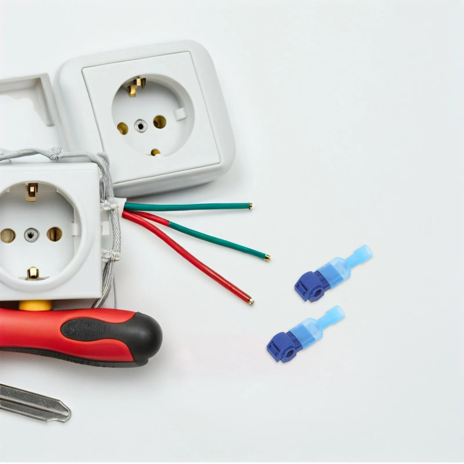 

60Pairs Quick Splice Wire Connectors T-Tap Terminal for Flexible Electrical Wiring Insulated Spade Connectors Kit Reliable