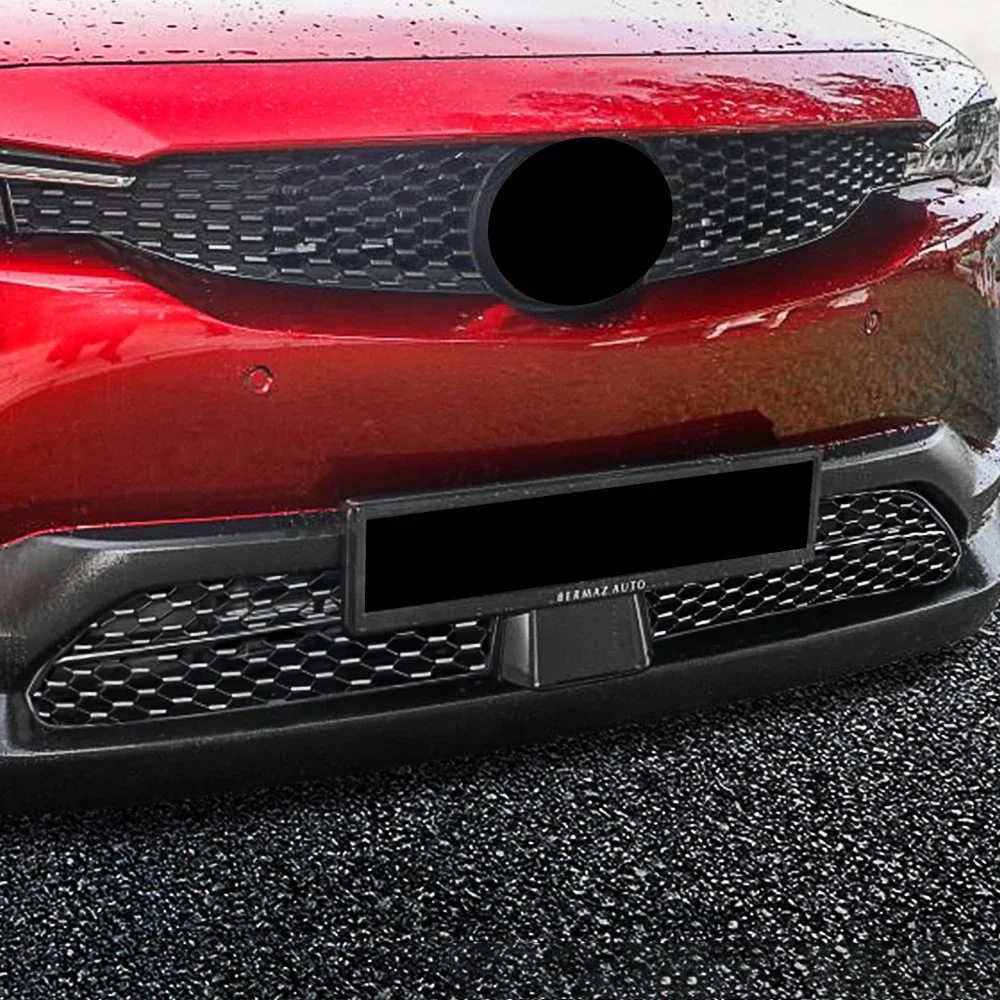 

ABS Front Bumper lower middle mesh Grille Grill Decoration Cover Trim Sticker Accessories For Mazda MX30 MX-30 MX 30 2022 2023