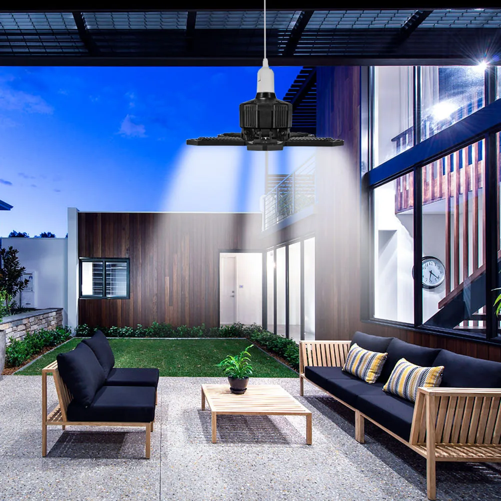 

Garage Light Workshop Adjustable Deformation Plastic LED Lamp Warehouse Ceiling Energy Saving Easy Install E27 Socket Commercial
