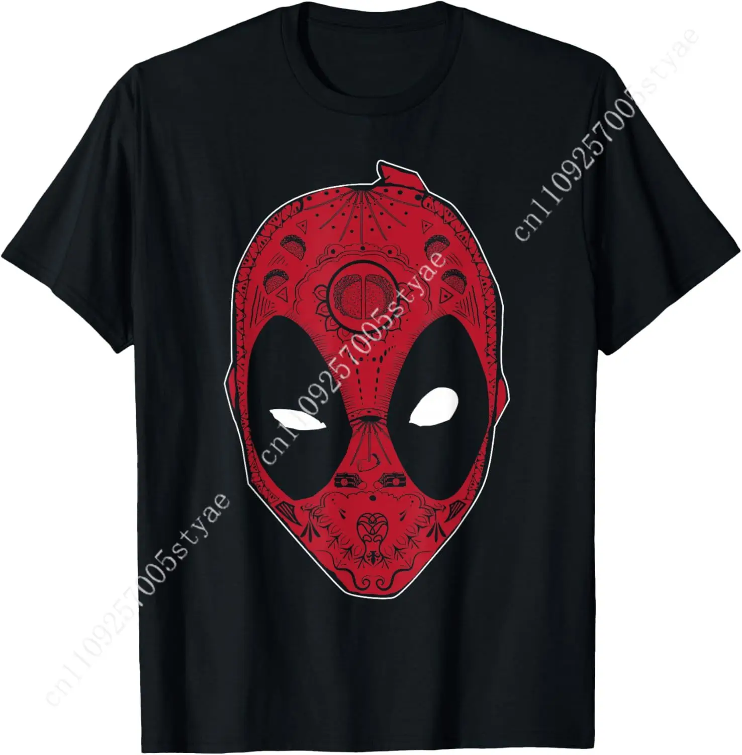 

Marvel Deadpool Sugar Skull Comic Big Face T-Shirt
