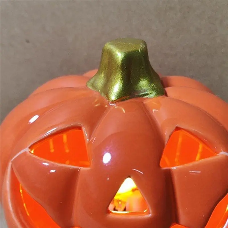 AT14 Home Decor LED Lights Halloween Decoration Pumpkin Lamp Table Ornament Ghost Festival Accessories Ledlights