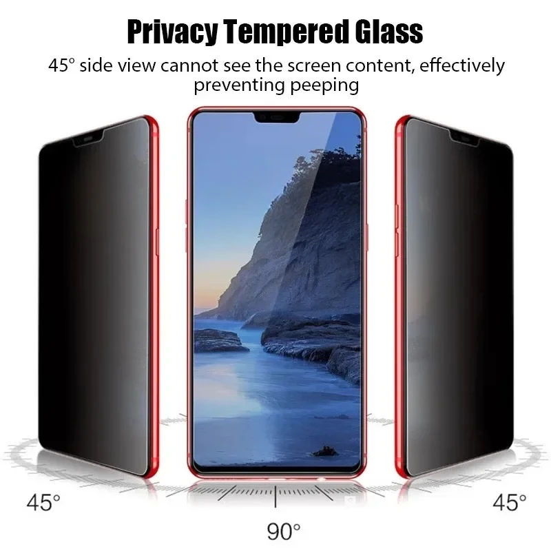 3Pcs Privacy Screen Protector For Xiaomi Redmi A1 12C 10C 10A 9T 9C 9A 8 Anti-Spy Tempered Glass For Redmi K40 K50 K60 Pro Glass