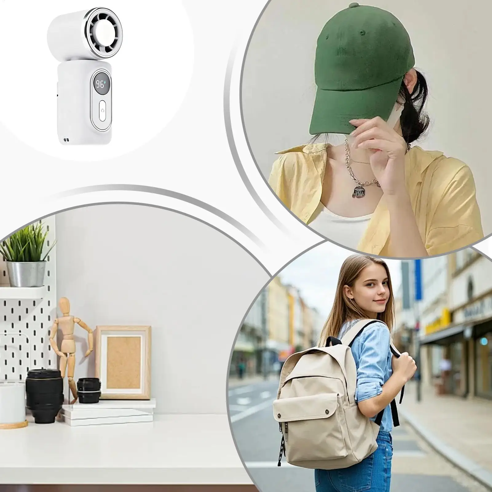 

Мини-вентилятор с клипсой, 3000 мАч, регулируемый на 180 градусов, перезаряжаемый через USB, малошумный, портативный, ручной вентилятор для дома, путешествий, школы, офиса