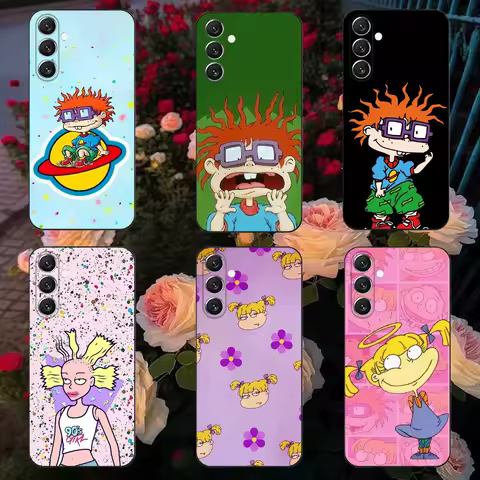 Rugrat Chuckie Angelica Phone Case For Samsung Galaxy A13,A21s,A22,A31,A32,A52,A53,A71,A80,A91 Soft Black Shell