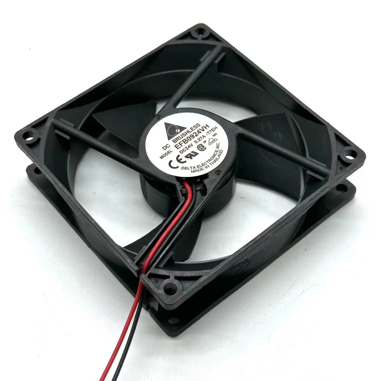 

Delta Electronics EFB0924VH DC 24V 0.27A 92x92x25mm 2-Wire Server Cooling Fan