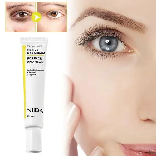 1/2 Uds NIDA REVIVE crema para ojos péptido Retinal solución probiótica para cara cuello antienvejecimiento reafirmante desvanecimiento líneas finas cuidado de los ojos coreano