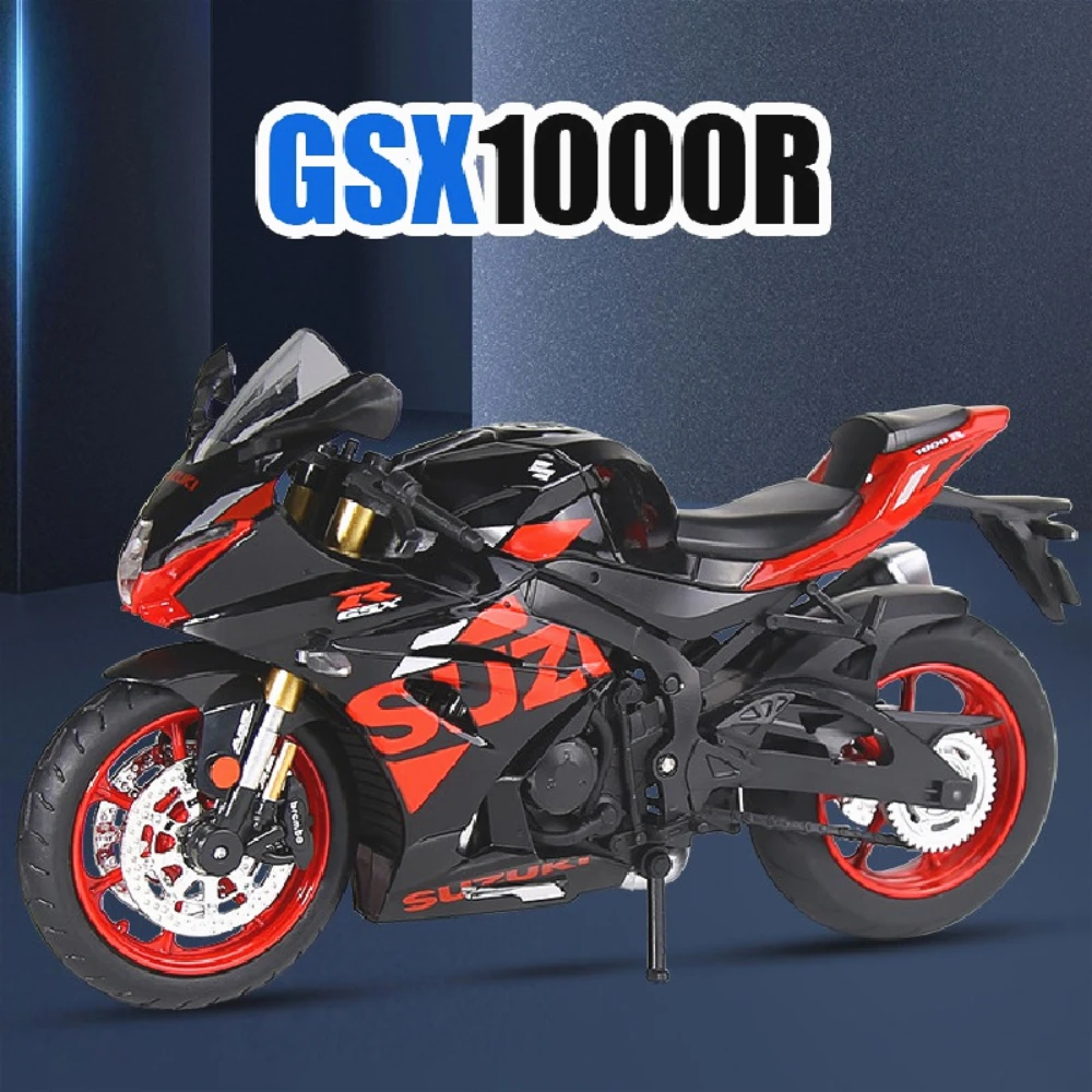 

1:12 SUZUKI GSX1000R Kawasaki 400 Alloy Motorcycle Model Toy Linkage Steering Shock Absorption Models Kids Collection Gifts