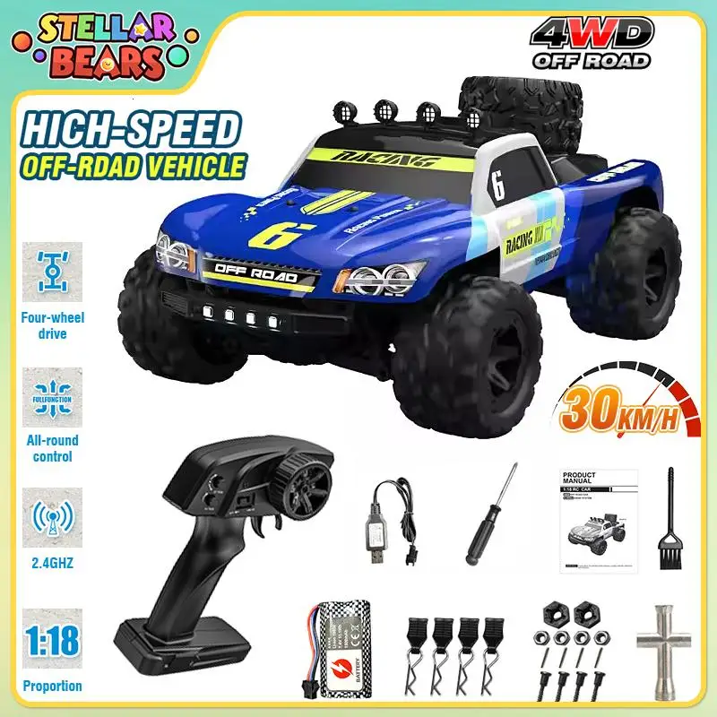 

1/18 2,4G полномасштабный радиоуправляемый альпинистский автомобиль 30 км/ч высокоскоростной автомобиль с дистанционным управлением 4WD внедорожник игрушки радиоуправляемый дрифт-автомобиль