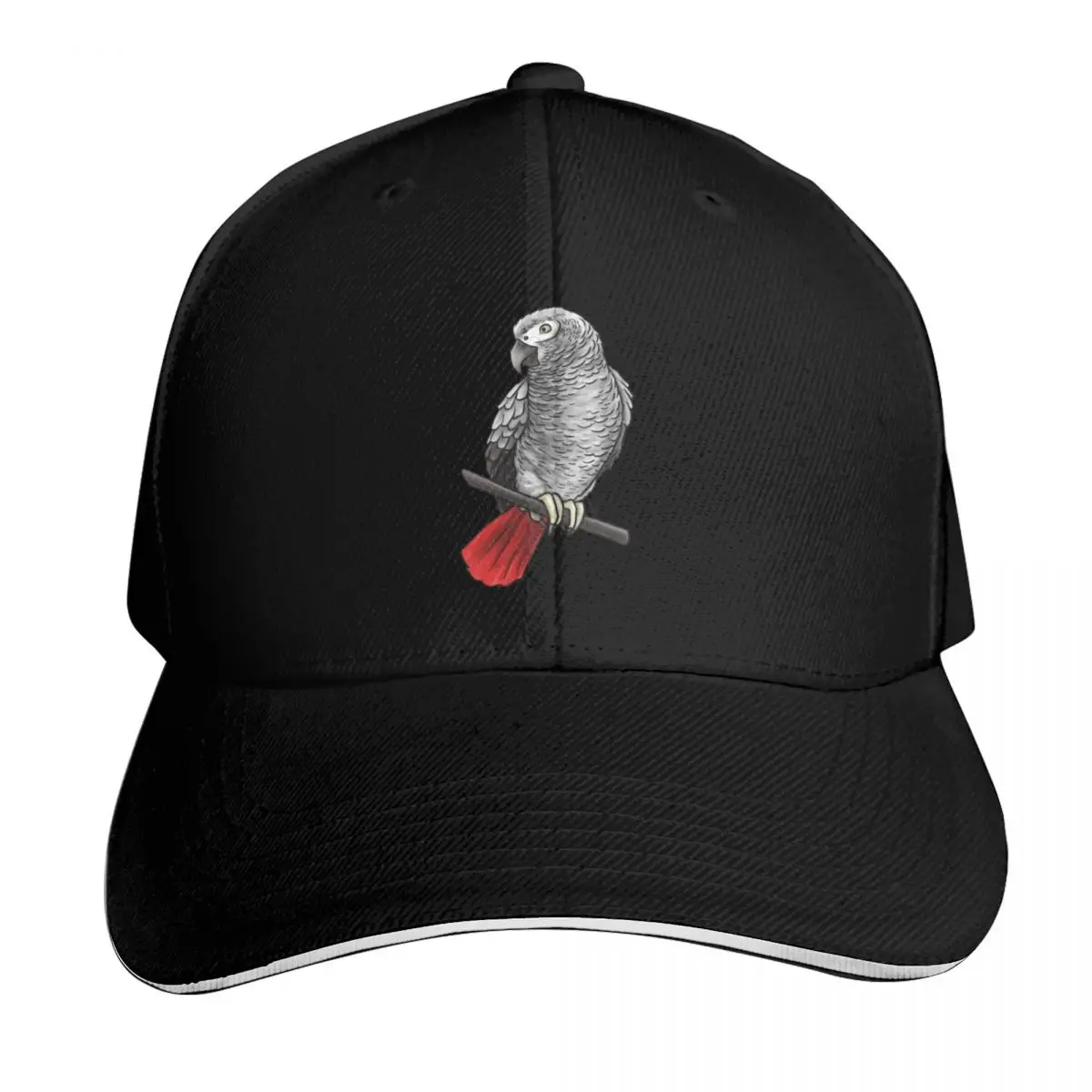 African Grey Parrot Baseball Cap Casual Daily Wear Quick Dry Performance Cotton Twill Breathable