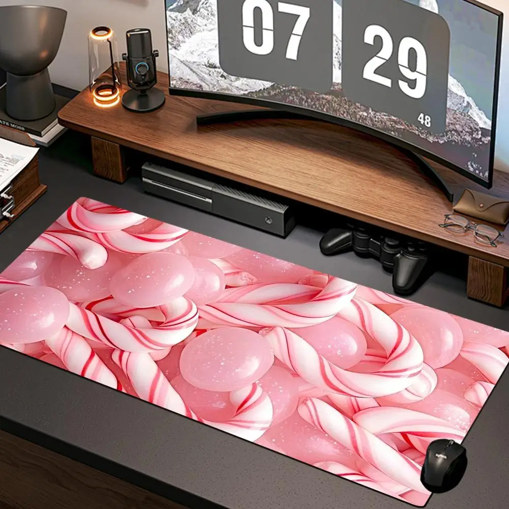 candy cane Mouse Pad New Computer Home Mousepad XXL Desk Mats Natural Rubber Office Anti Slip Gaming Accessories pad