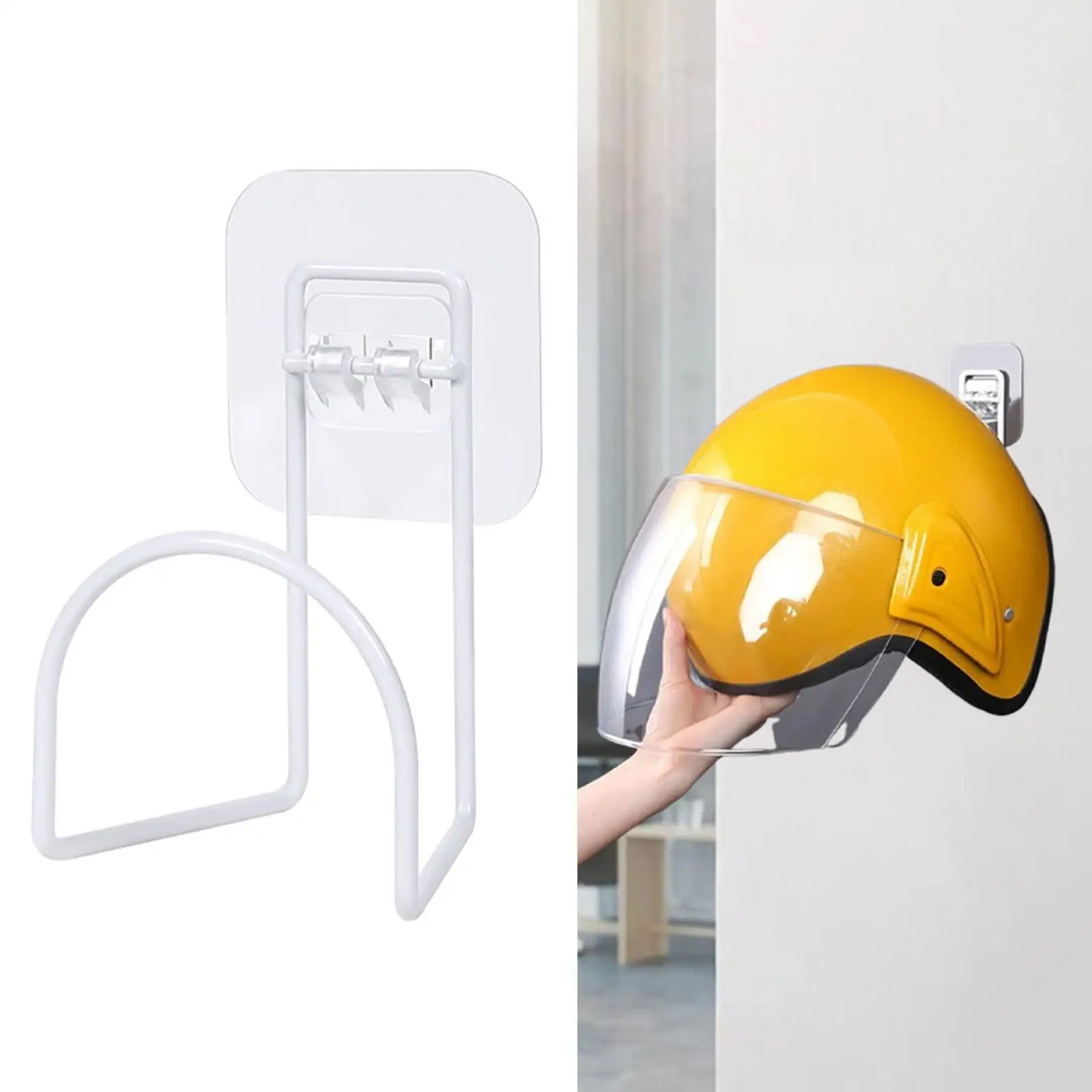 Helmet Wall Mount Hook Caps White Display Jacket Multifunctional Organizer Hats Helmet Hanger Stand Organizing Hook Storage Rack