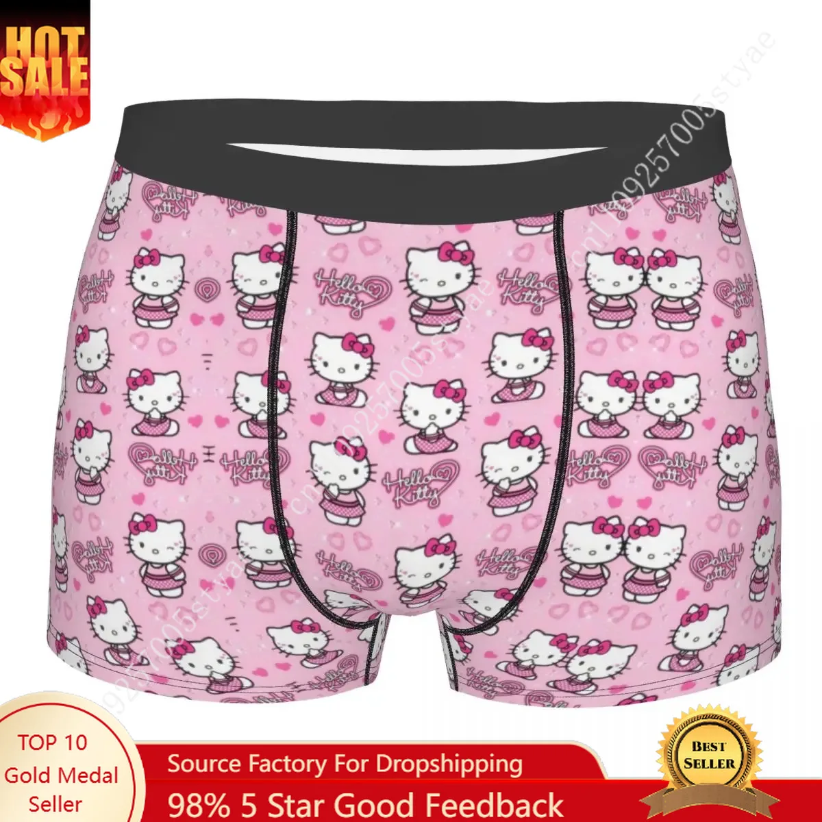 

Sanrio Hello Kitty Boxer Briefs Men Breathable Boxer Briefs