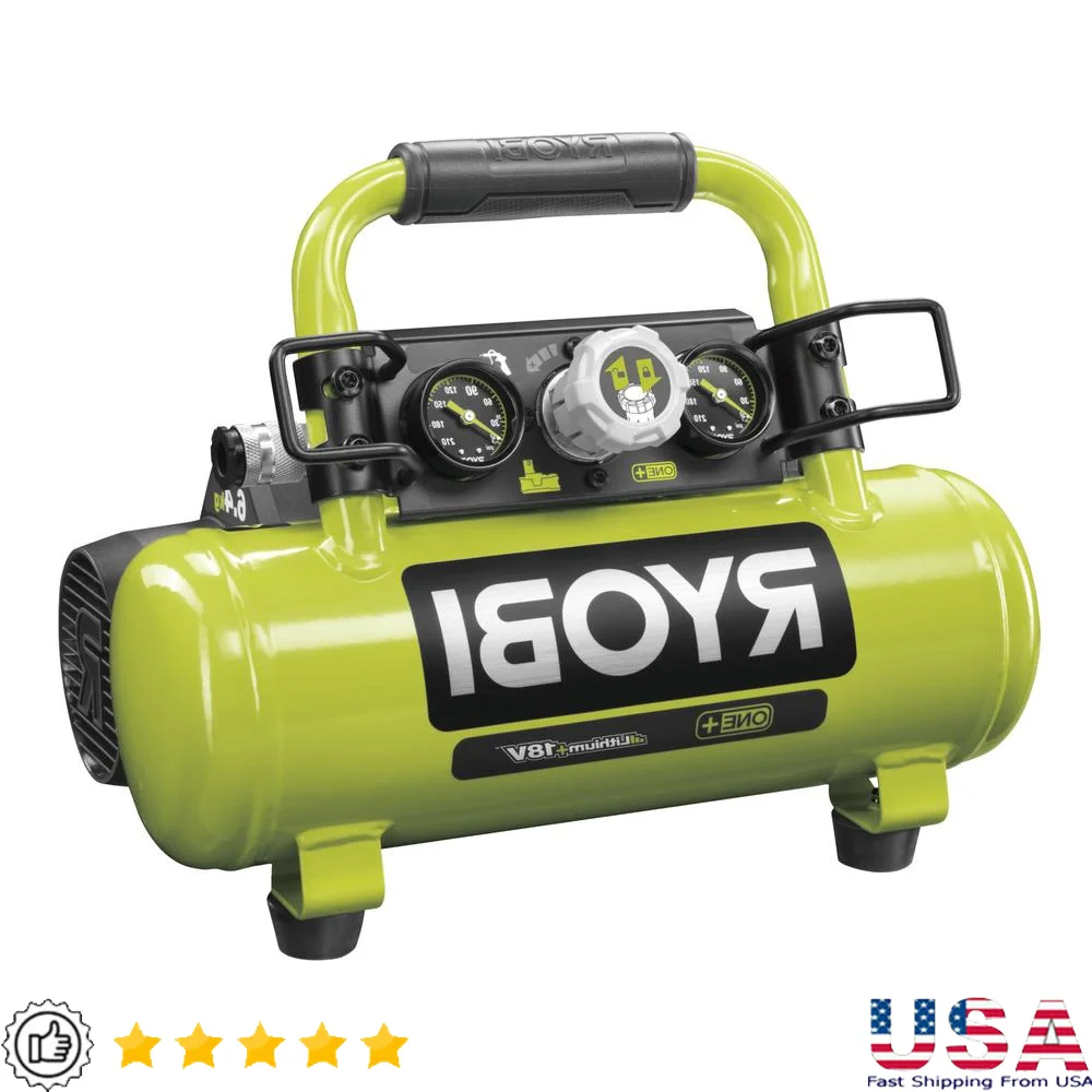 18V Cordless Air Compressor Lightweight Design Maximum Pressure Metal Air Hose Wrap Compatibile with 18V ONE  System