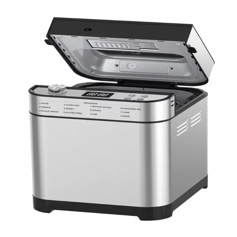 2.5-Pound automatic electric bread machine with observation window 25 programs for household bread machines