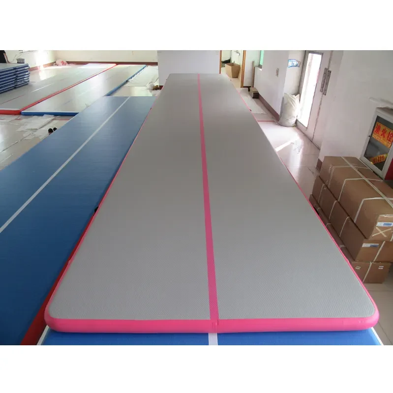 Pista de aire inflable para gimnasia, 5x2x0,2 m, estera de gimnasia de aire inflable, pista de caída con bomba de aire eléctrica