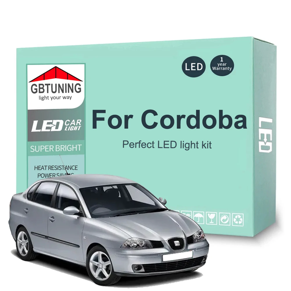 11Pcs For Seat Cordoba MK3 6L 6L2 2003 2004 2005 2006 2007 2008 2009 Car LED Interior Light Bulb Kit Dome Trunk Reading Canbus