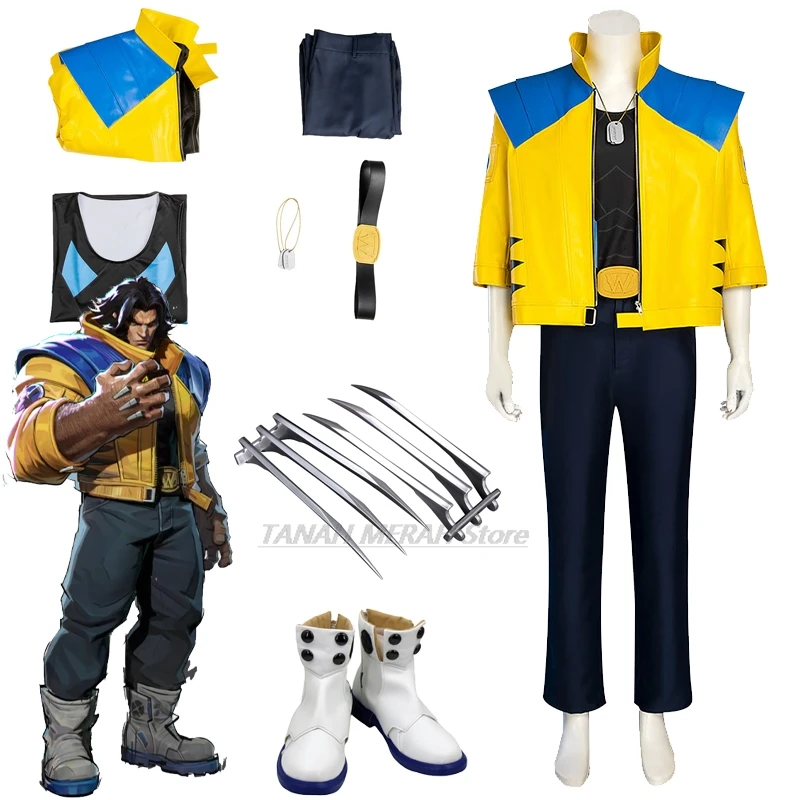 

Wolverinne Logan James Howlett Mv Rivals Cosplay Wig Hero Default Costume Wig Bodysuit Men Roleplay Game Event disfraz mujer