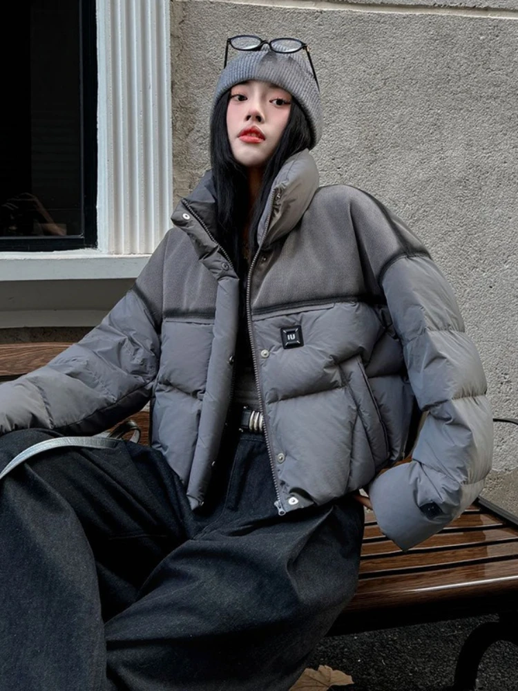 Fashion Street Down Jacket 2025 Winter New 90% White Duck Puffer Coat Women's Thickened Warm Bread Clothes Short Parkas Outwear