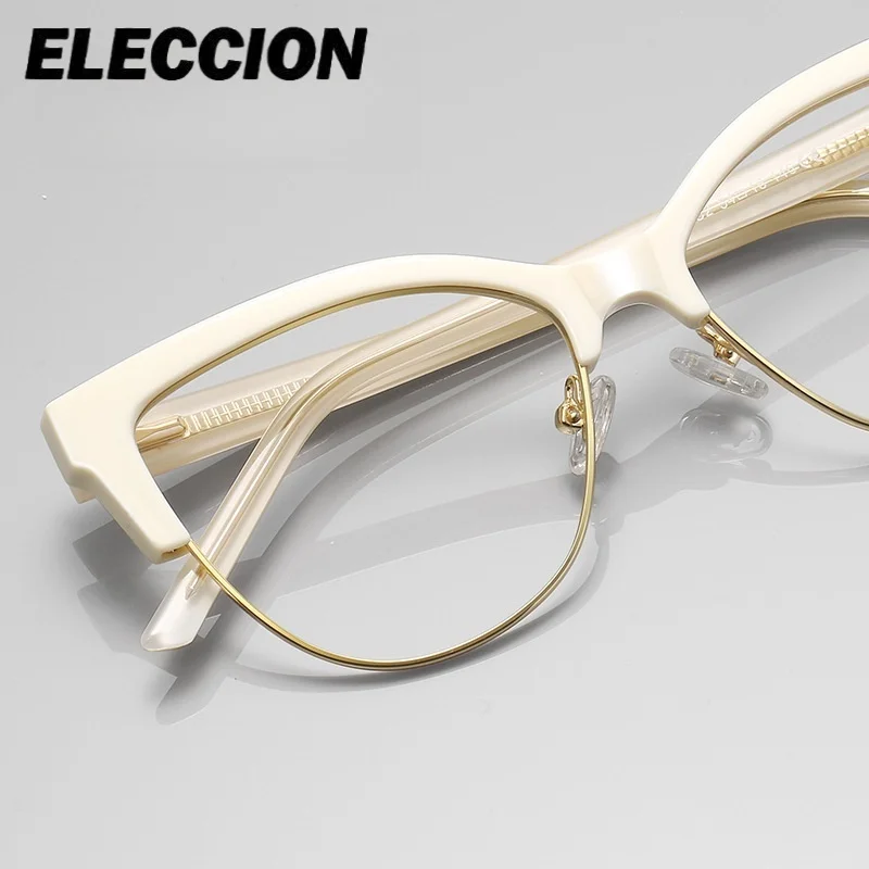 ELECCION وصفة طبية العدسات إطارات النظارات عين القط النساء قصر النظر نظارات نظارات للقراءة مكافحة بلو راي طول النظر الشيخوخي