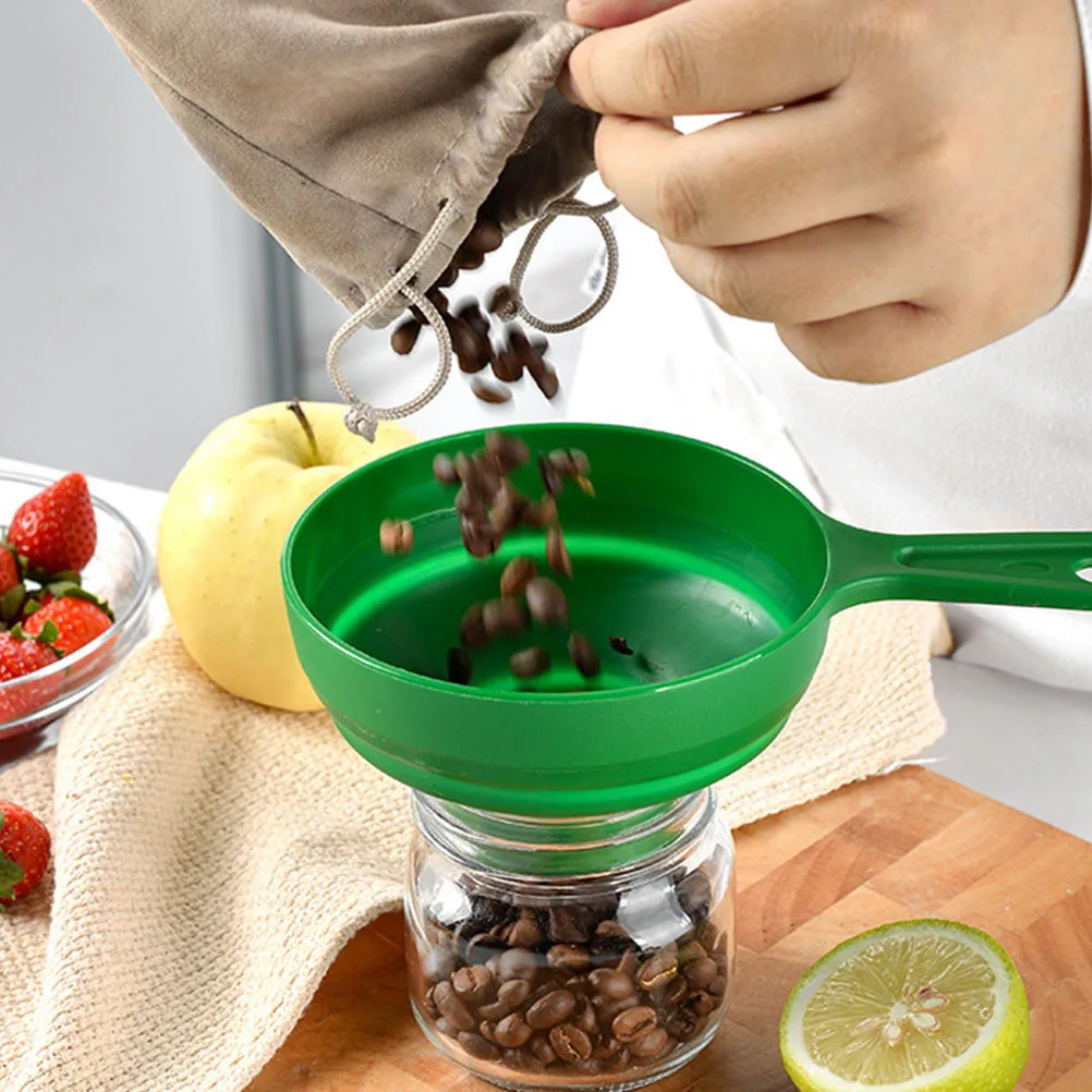 

2Pcs Jam Funnel Wide Mouth Plastic Kitchen Funnel Multipurpose Filling Transfer for Oil Sauce Canning Bottle