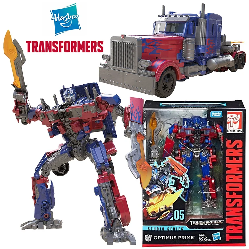 Hasbro Transformers Studio Series SS05 Optimus Prime 18Cm Voyager Class Anime Original Action Figure Model Toy Gift Collection