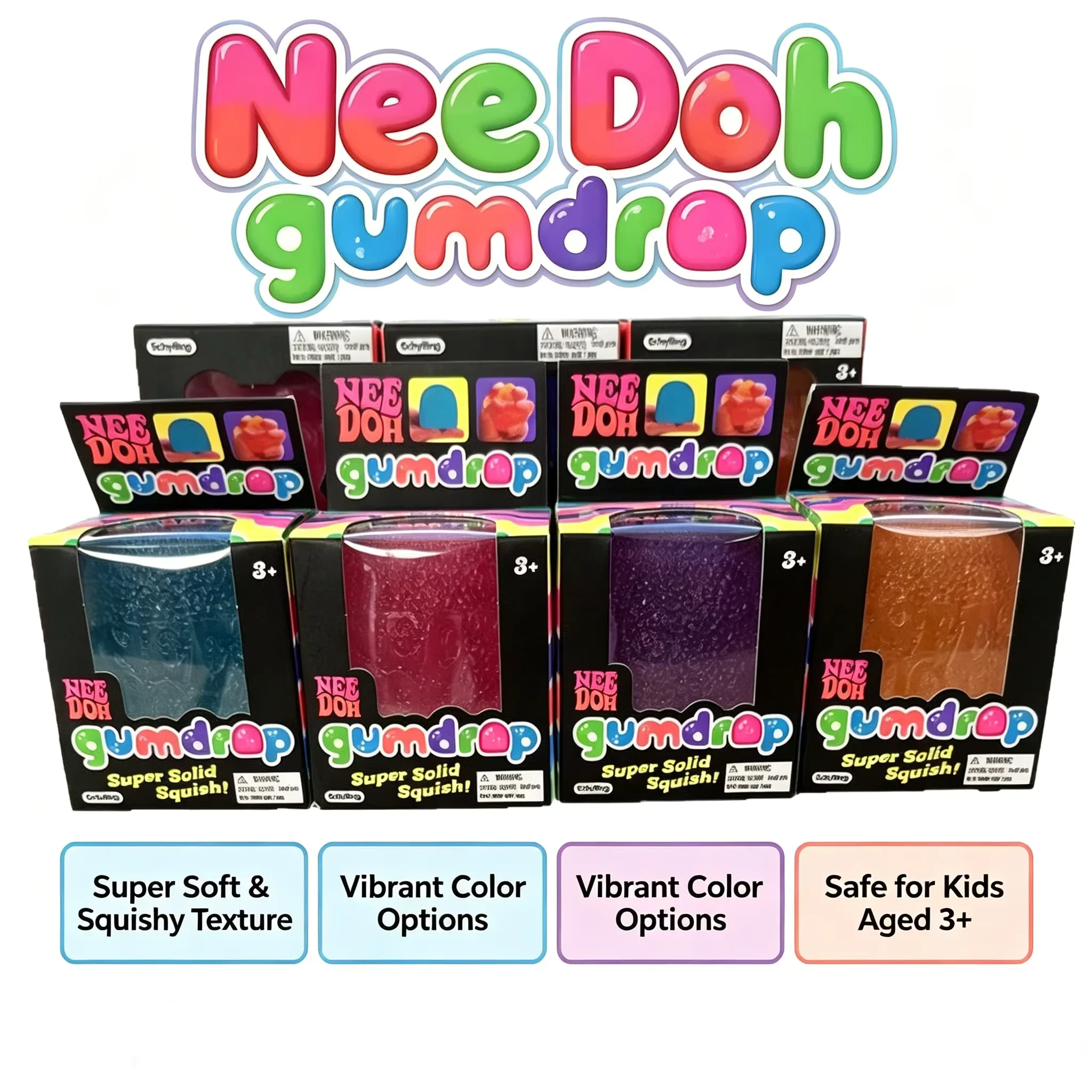 High Quality NeeDoh Maltose Candy Gumdrop Soft Sensory Fidget Decompression Toy Stress Relief Squeeze Blind Box Squishy Toys