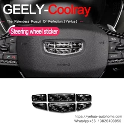 For Geely Coolray 2018-2021 BINYUE Car Steering Wheel Car Logo Decoration Accessory Patch Accessories for Vehicles