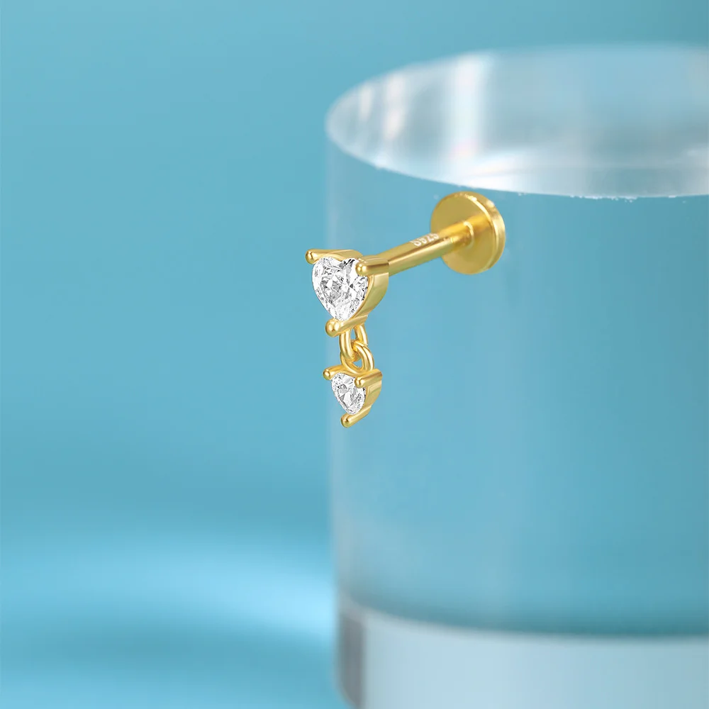 

Canner стерлингового серебра 925 пробы Lucky Red Koi серьги для пирсинга для женщин геометрическая цепочка циркон ушные кости ювелирные изделия серьги-гвоздики изысканные