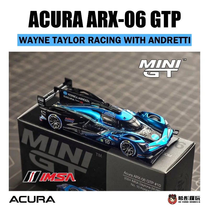在庫あり-1-64-1056-arx-06-gtp-24年版imsa合金製ミニチュアレプリカ車両モデル、男の子向けおもちゃギフト、ルームコレクションスタチュー
