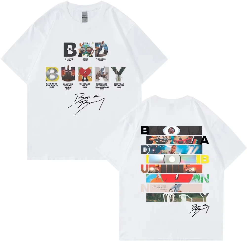 Bad Bunny Album Cover Graphic T-Shirts Fashion T Shirt Cotton Oversized Aesthetic Casual O-Neck Hipster Tshirt Men Women Hip Hop