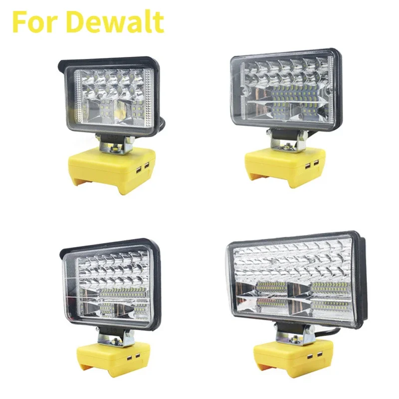 

3/5/8Inch 18V 20V LED Work Light Flashlight For Dewalt 18V 20V Lithium Battery Portable Lantern Tool Lamp With USB DCB205 DCB206