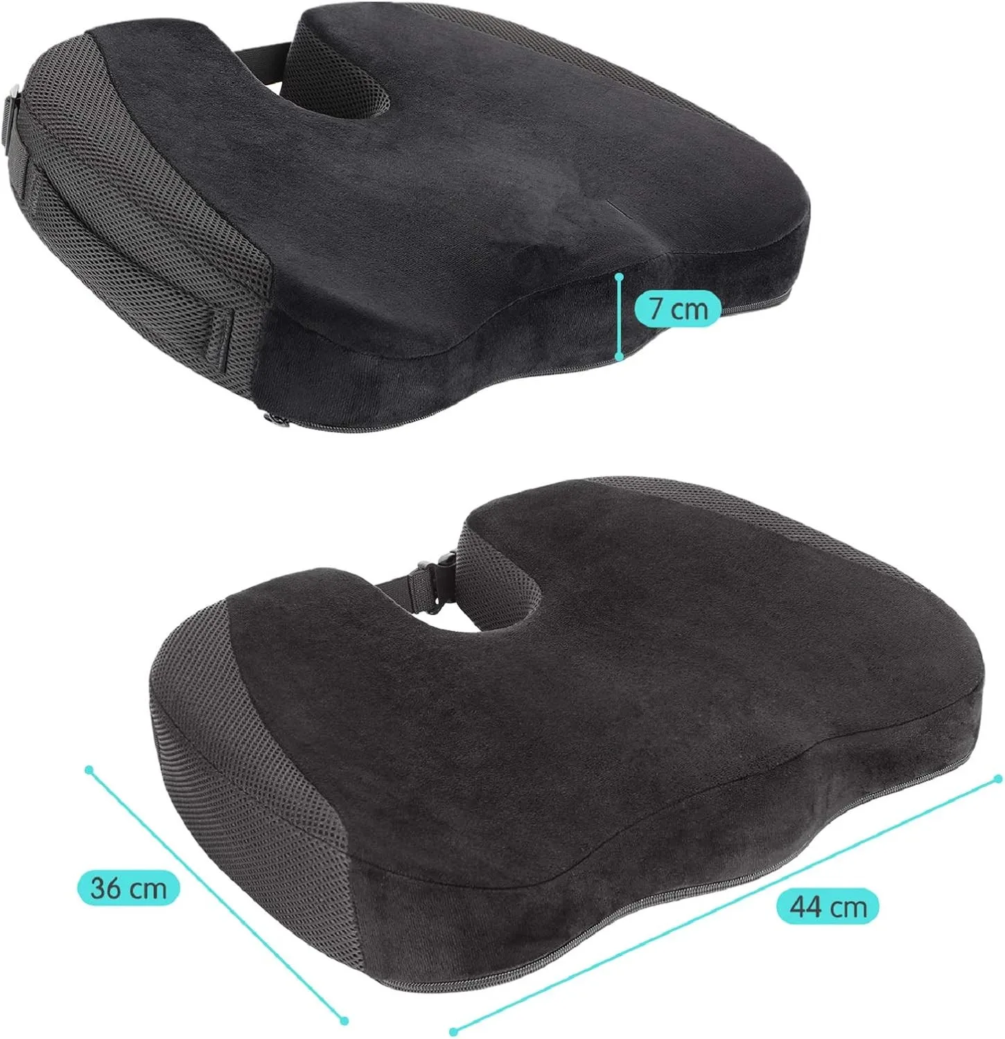 1Pcs Coccyx Seat Cushion Memory Foam U-Shaped Pillow for Chair Cushion Pad Car Office for Tailbone Pain Massage Pillow