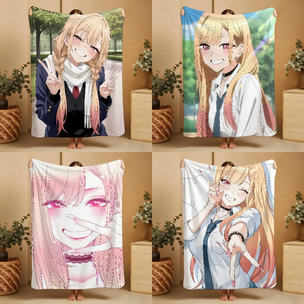 My Dress-Up Darling Marin Kitagawa Blanket Soft Warm Furry Throw Super Kids Toys Bed Sofa Car Cradle