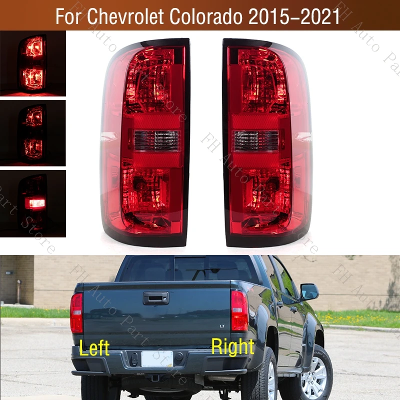 For Chevrolet Colorado 2015 2016 2017 2018 2019 2020 2021 Rear Bumper Tail Light Brake Stop Reverse Lamp Taillamp No Bulb