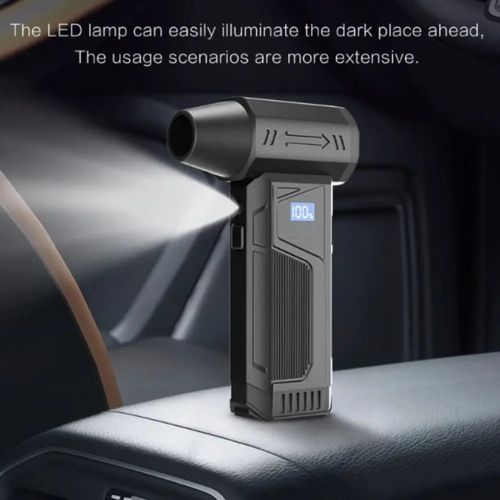 

LED Light Wireless Jet Fan Digital Display 4000mAh Battery Turbo Air Blower High Power Turbo Technology Turbo Jet Blower
