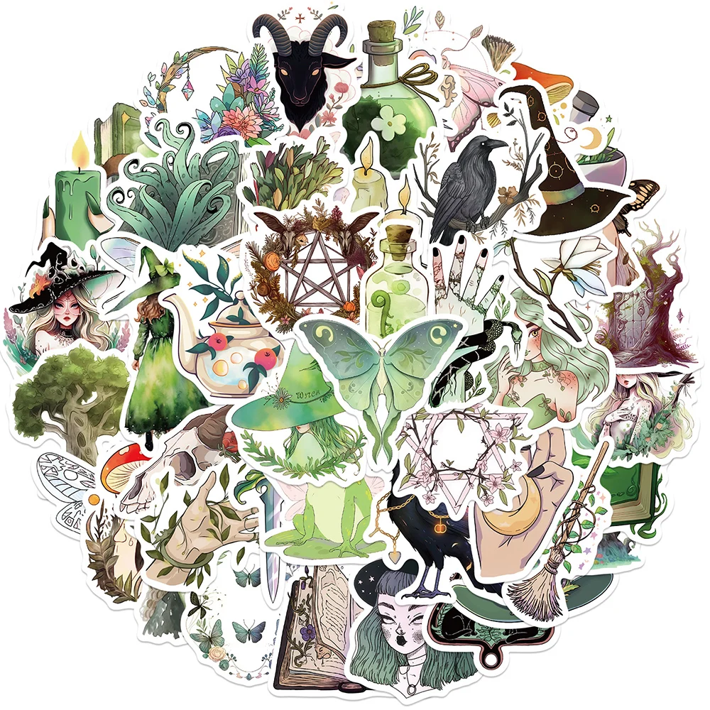 10/30/50PCS Kawaii Forest Witch Decoration Scrapbooking PVC Sticker Aesthetic Korean Stationery School Supplies for Kids image 3
