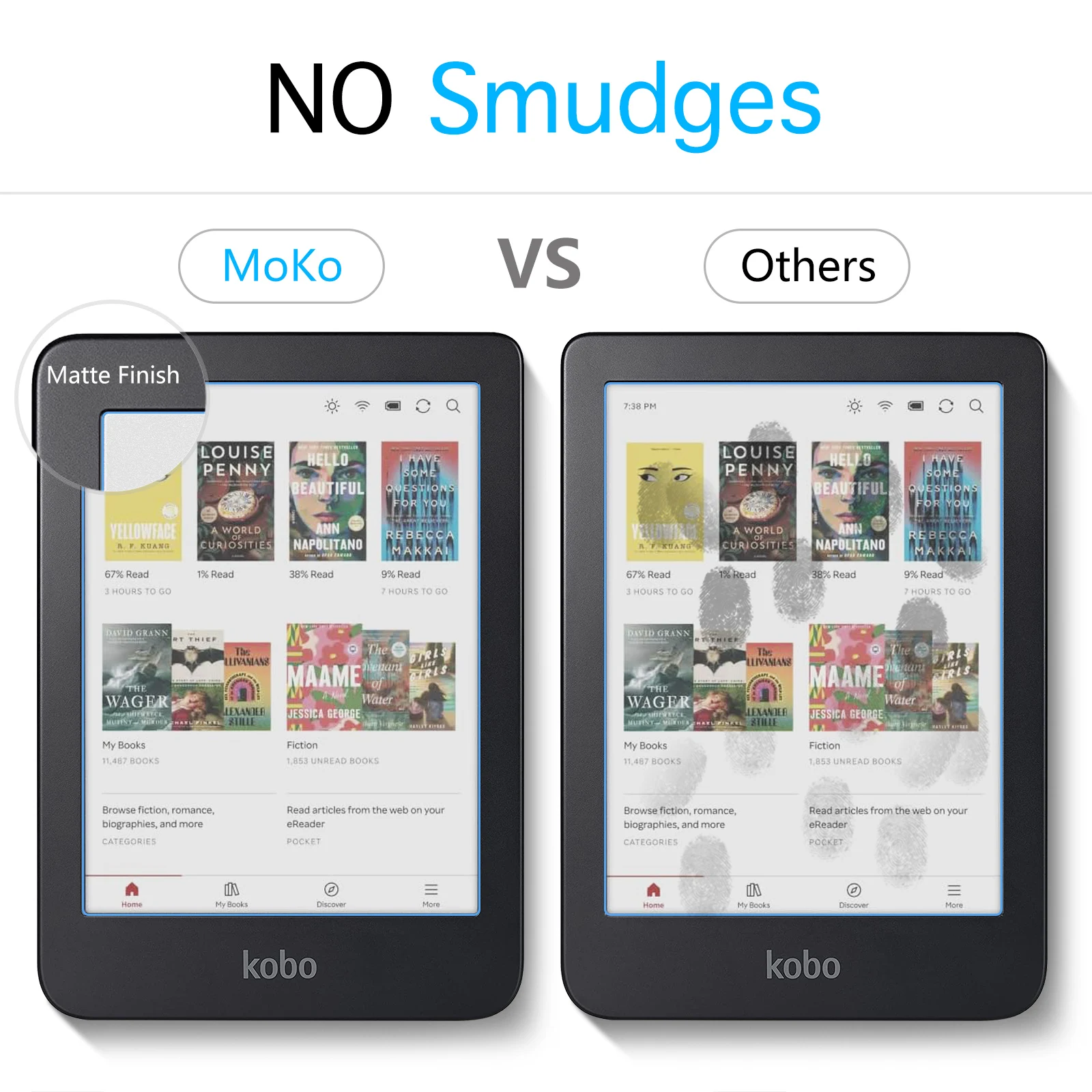 MoKo 3-Pack Screen Protector for Kobo Clara Colour 6