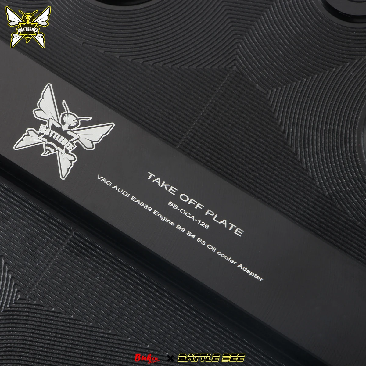 

BATTLE BEE Engine Oil Cooler Adapter Cooling System For B9 S4 S5 RS4 RS5 EA839 2.9T 3.0T Take Off Plate Model BB-OCA-126