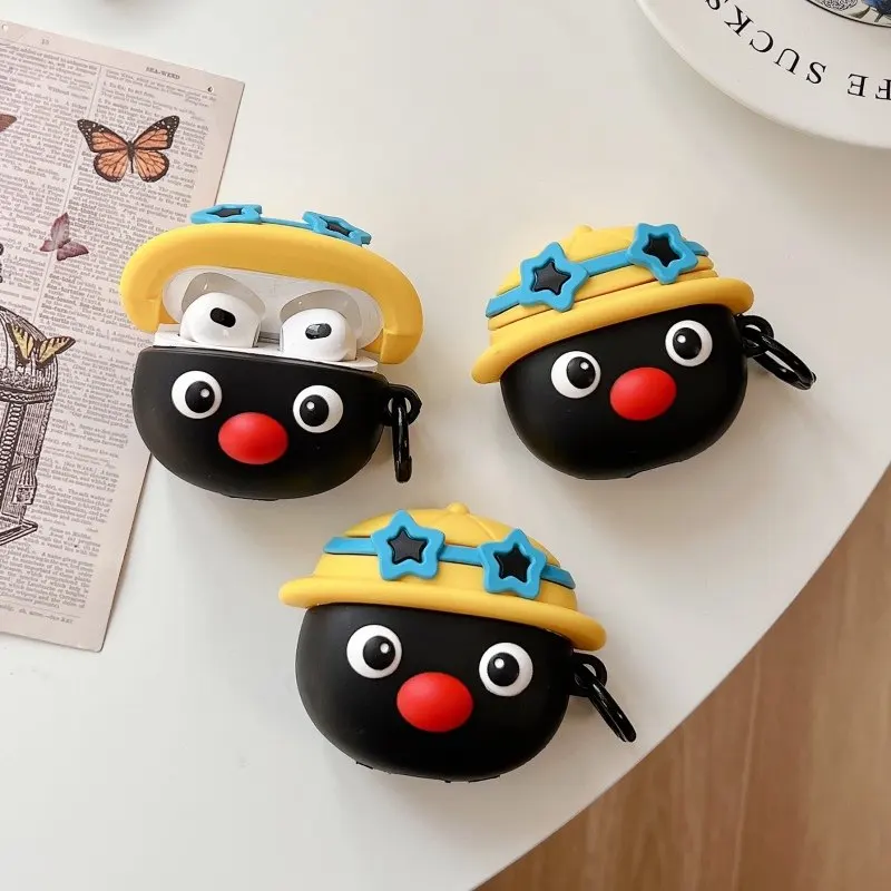 

Чехол для наушников Pingu Cartoon, силиконовый чехол для Airpods 1/2/3/4 Pro, Huawei FreeBuds 4/5/6 Series, защитный чехол для наушников с кольцевой застежкой
