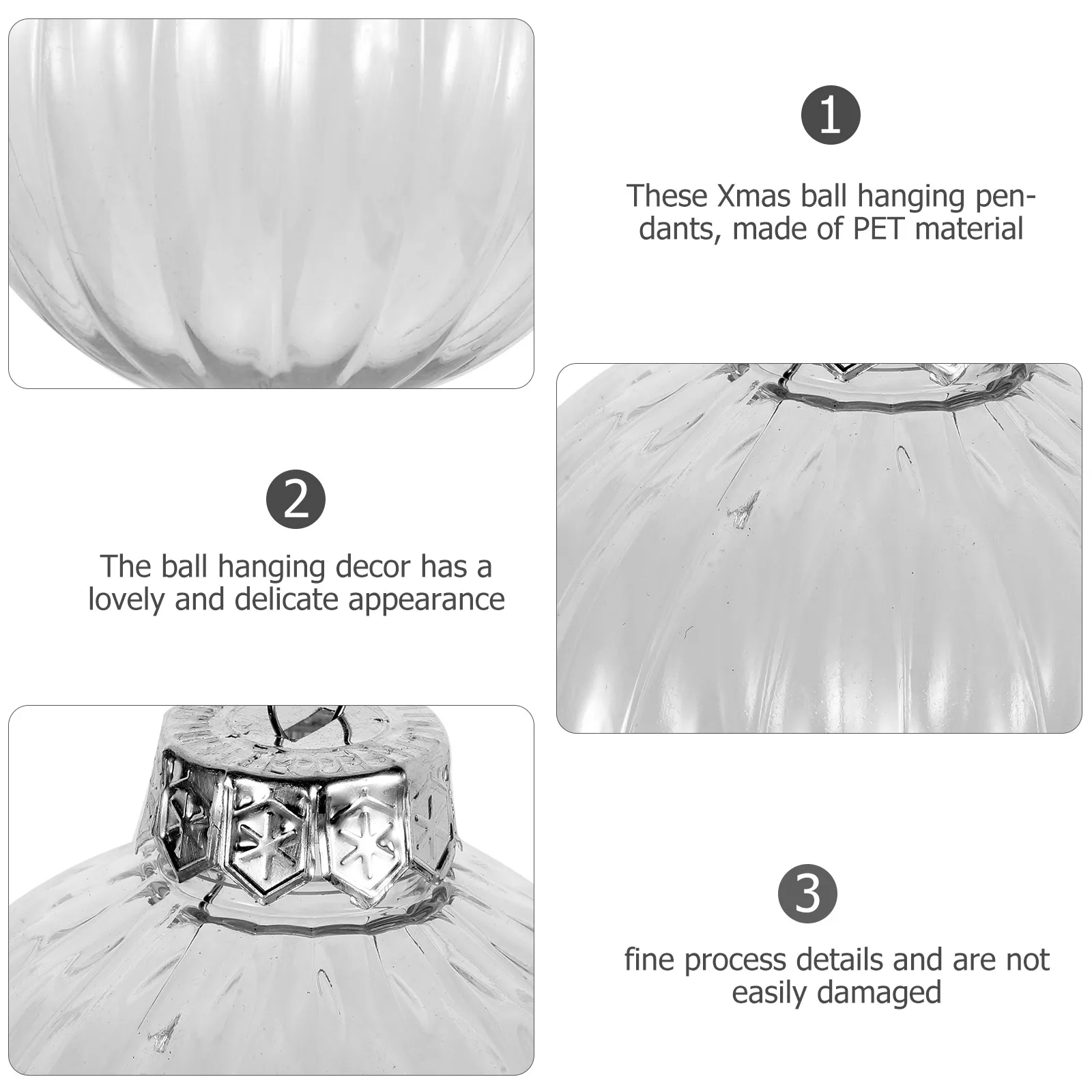 

20pcs Christmas Ball Ornaments Unbreakable Fillable Hanging Decorative Balls For Xmas Tree Party Holiday Decoration Home Window